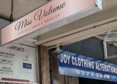 Miss Volume sign at Rose Bay, New South Wales, AU, showcasing beauty services.
