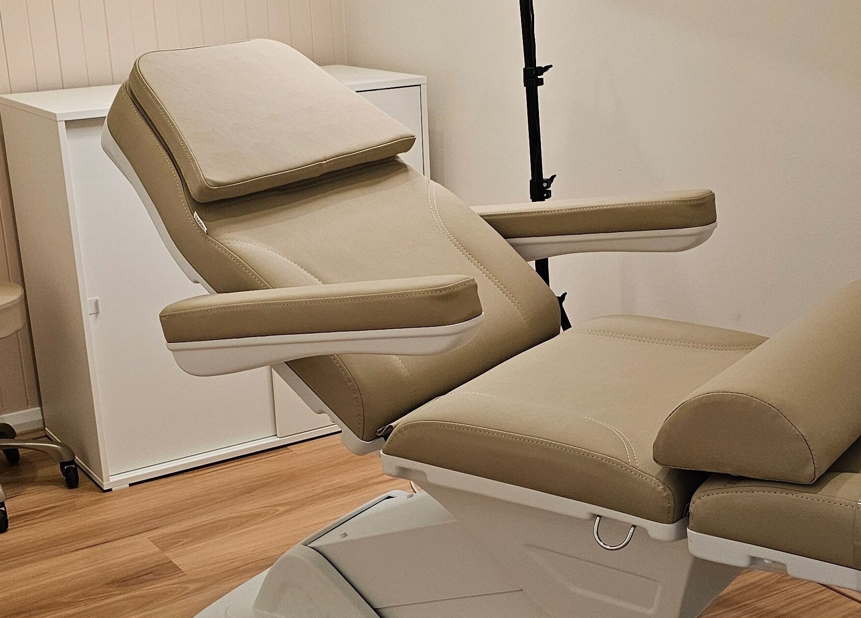 Comfortable beauty treatment chair at Miss Volume, Rose Bay, New South Wales, AU.