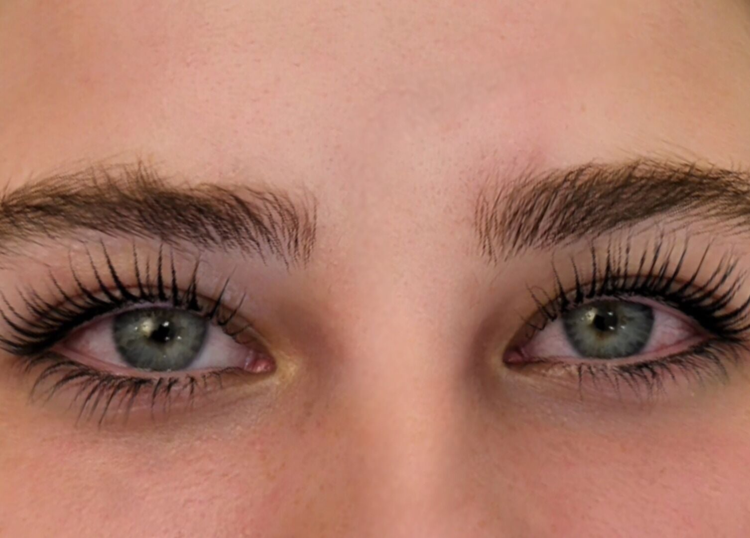Close-up of beautifully lifted lashes at Miss Volume, Rose Bay, New South Wales, AU.
