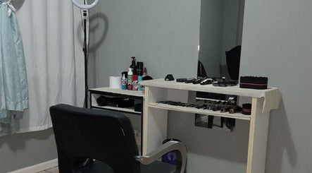 Barber chair and tools at Royal Barbershop, Pretoria, Gauteng, ZA, showcasing a professional grooming station.