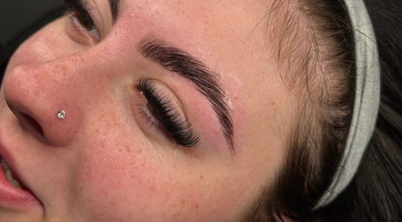 Close-up of elegant eyelash extensions from Love, Lisa, Blantyre, Scotland, GB.