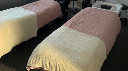 Relaxing therapy beds at Kanji Japanese Head Spa & Wellness in Gloucester, England, GB.
