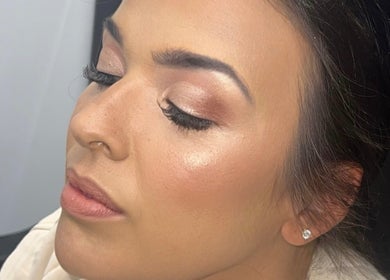 Flawless makeup at Beauty and Aesthetics by Sophia, Wallyford, Scotland, GB. Highlighted cheeks and perfect brows.
