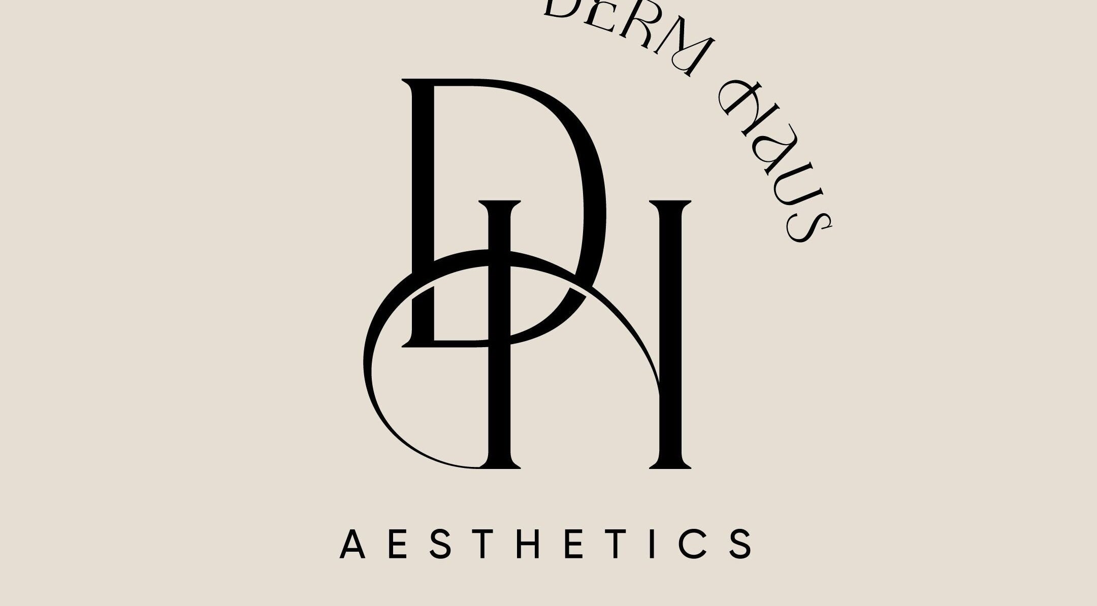 Derm Haus Aesthetics logo at Saint Augustine, Tunapuna/piarco Regional Corporation, TT. Elegant black typography.