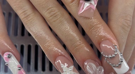 Close-up of elegant nail art at Beauty By KB in Swords, County Dublin, IE, showcasing intricate designs.