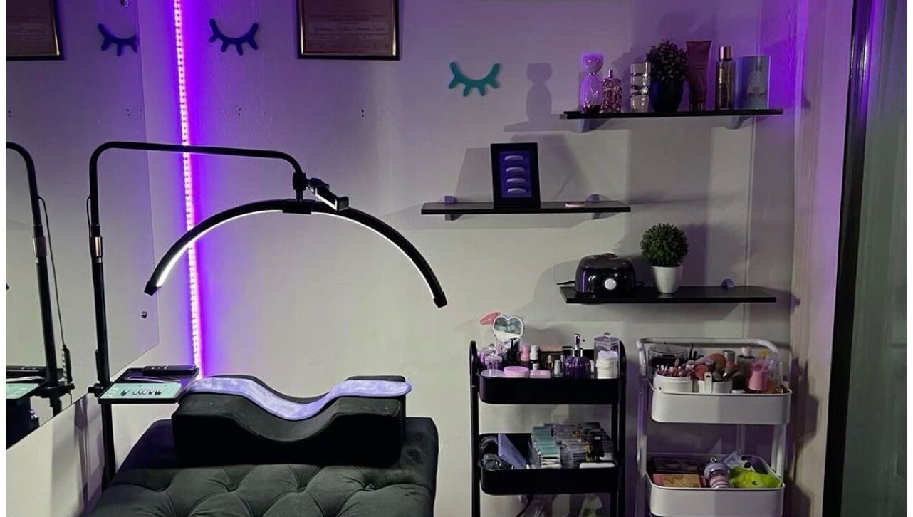 Modern beauty setup at The Nix Edit Beauty Bar, Castries, LC, featuring elegant decor and beauty products.