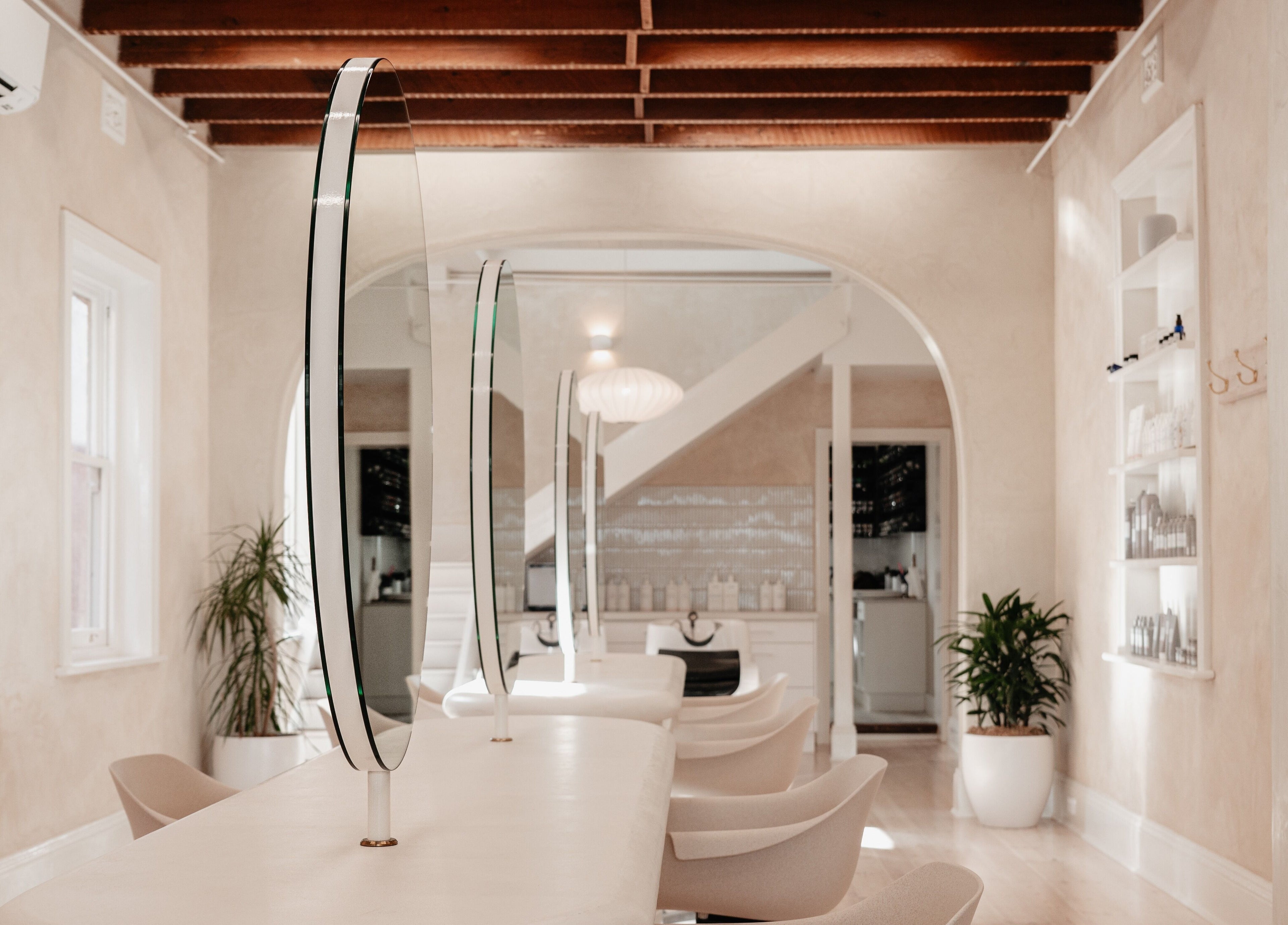 Luxurious interior of Kink, Victor Harbor, South Australia, showcasing modern beauty salon design.