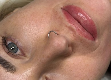 Close-up of cosmetic tattoo at INKED Cosmetic Tattoo, Varsity Lakes, Queensland, AU, showcasing detailed artistry.