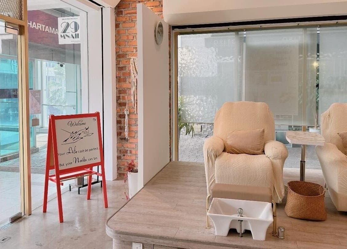 Relaxing interior of 29 Mnail with plush seats in Kuala Lumpur, Wilayah Persekutuan Kuala Lumpur, MY.