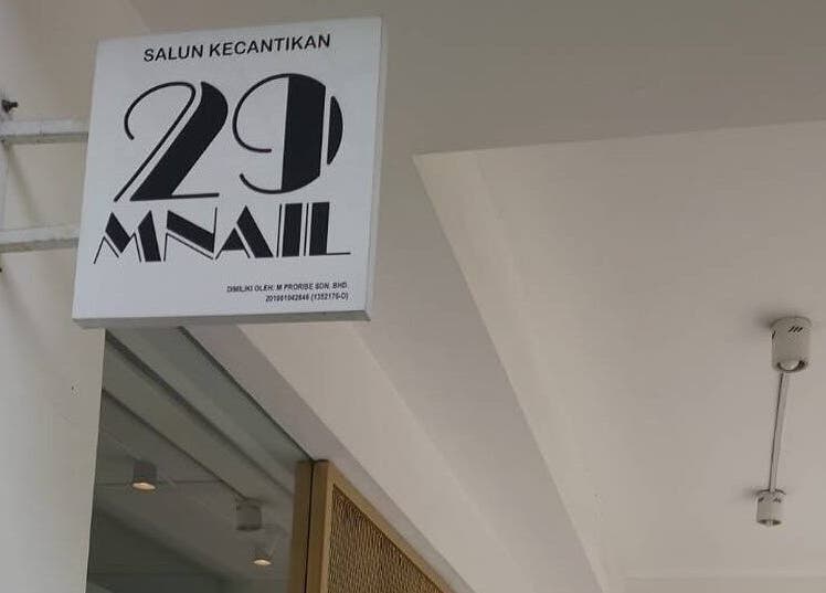 29 Mnail sign in Kuala Lumpur, Wilayah Persekutuan Kuala Lumpur, MY.