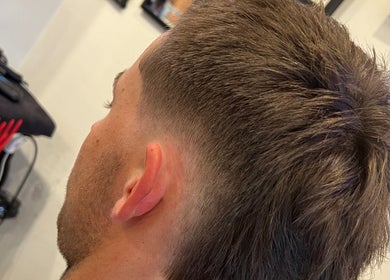 Close-up of a modern fade haircut at GCutz, Margaret River, Western Australia, AU.