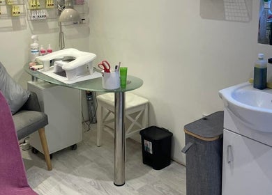 Cozy manicure station at Orange Blossom Beauty, Park Gate, England, GB. Ideal for relaxation and nail care.