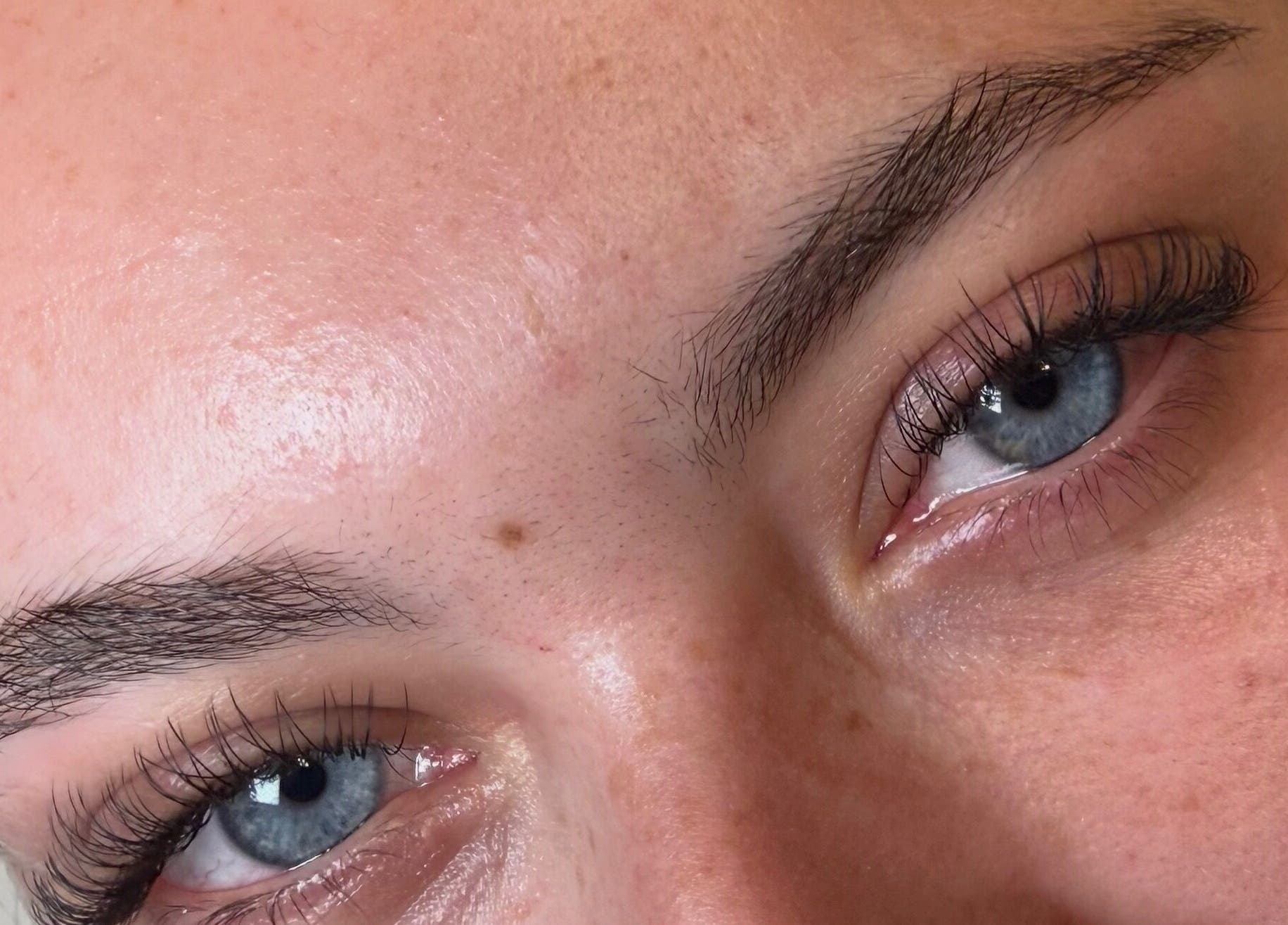 Close-up of expertly done lashes at LashMuse in Galashiels, Scotland, GB, showcasing natural elegance.