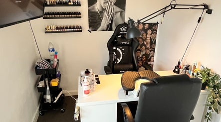 Inviting nail station at B.T.Z Nails, Scarborough, England, GB, showcases modern setup and tools.