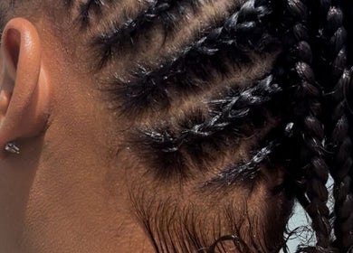 Close-up of intricate braids at Cr_.hairstyles in Willemstad, Curaçao, CW showcasing expert styling.
