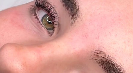 Close-up of well-groomed eyebrows and lashes at Blink Beauty, County Kildare, IE.