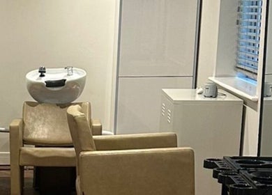 Chic hair wash stations at Kayleigh Spencer Hair, Southampton, England, GB, offering a luxurious salon experience.