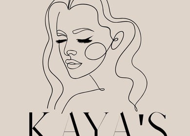Elegant line drawing of a woman's face at Kayas Beauty Room, Stevenage, England, GB