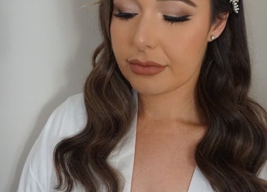 Elegant bridal makeup at Kayas Beauty Room, Stevenage, England, GB showcasing natural glam beauty.