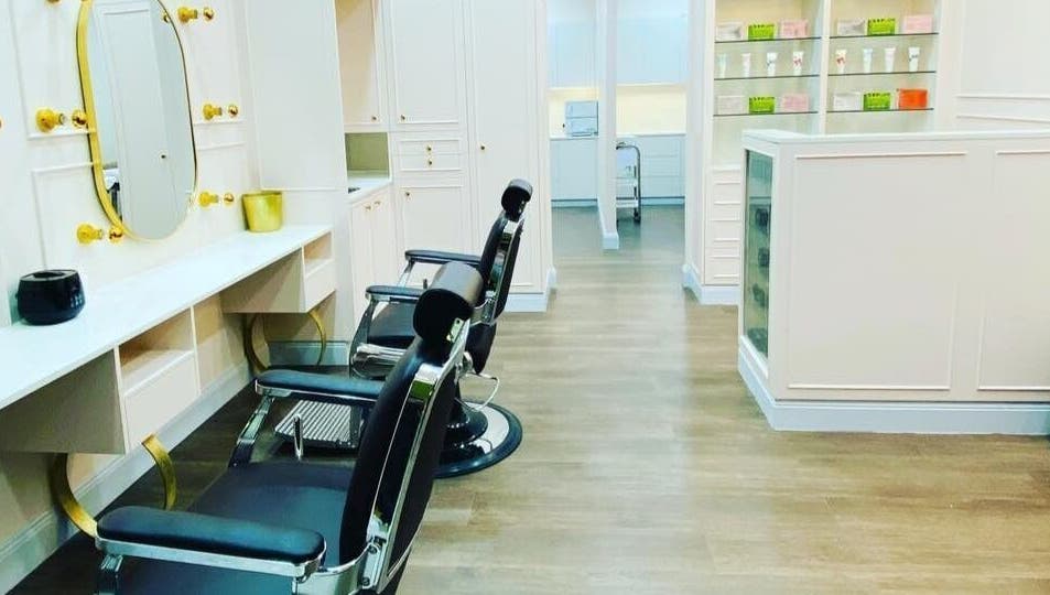 Chic interior of Creative Brows and Lashes in Orange, New South Wales, AU with modern styling chairs.