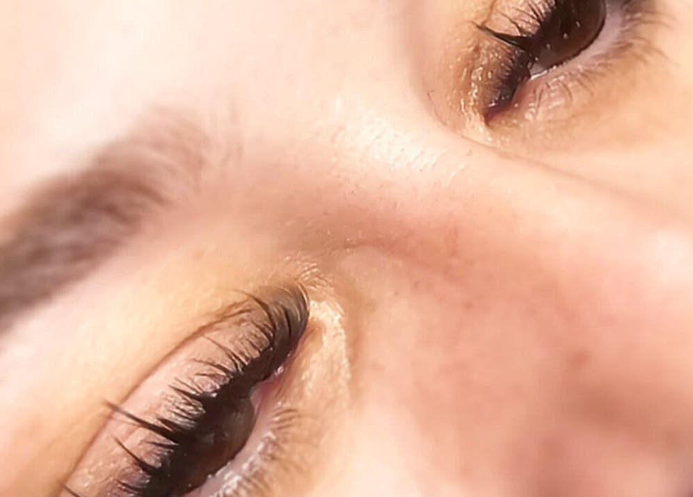 Closeup of perfectly crafted lashes at Creative Brows & Lashes Batemans Bay, New South Wales, AU.
