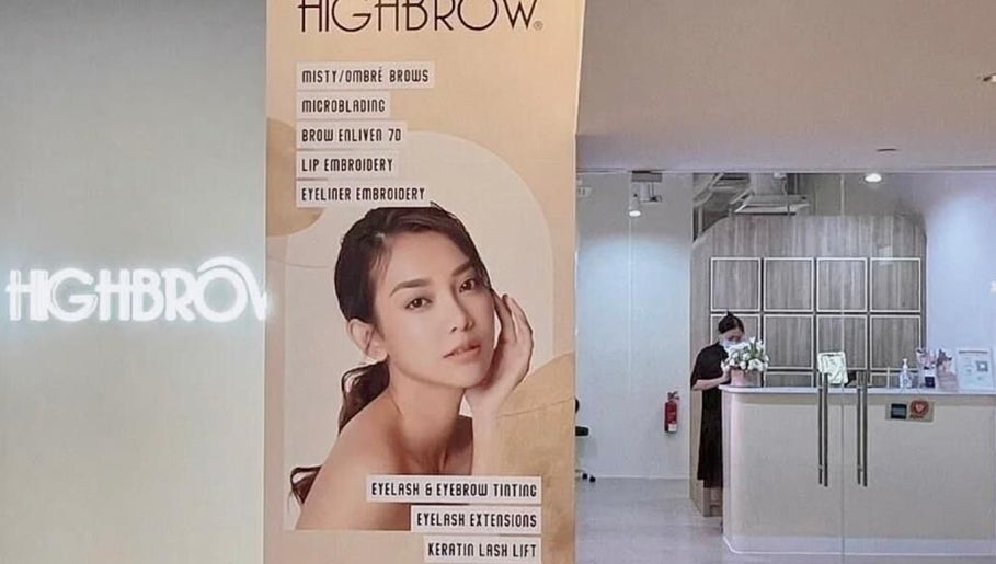 Entrance of HighBrow | Orchard Gateway featuring beauty services list, Singapore, Singapore, SG.