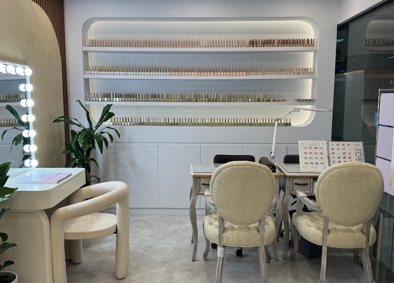 Elegant beauty workspace at HighBrow | The Adelphi, Singapore. Stylish vanity and decor enhance the wellness vibe.