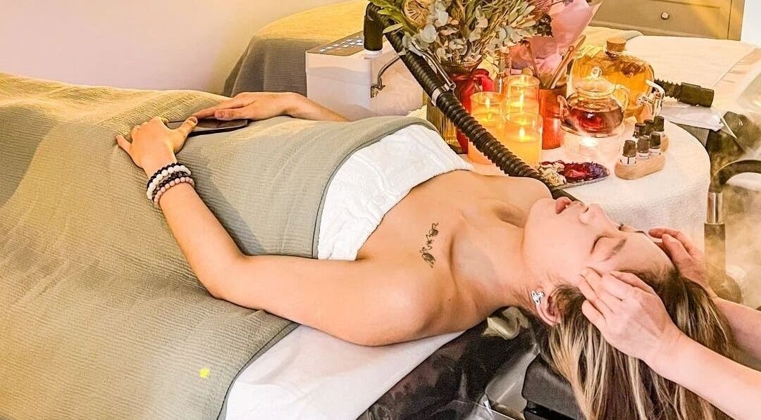 Relaxing spa treatment at M.Y. True Beauty in Burwood, New South Wales, AU. Candles and aromatherapy set the mood.