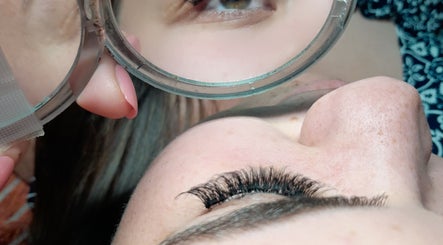 Client with lush eyelash extensions at Taylas Beauty Creations, Rustenburg, North West, ZA.