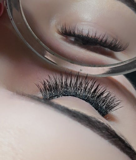 Close-up of eyelash extensions at Taylas Beauty Creations in Rustenburg, North West, ZA.