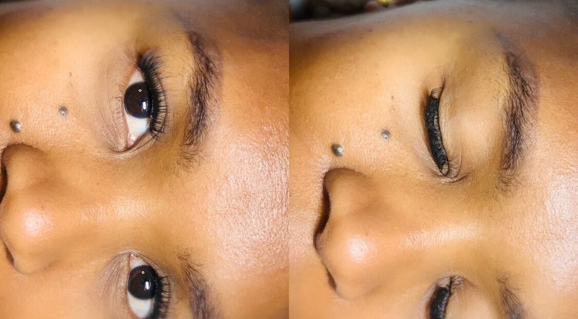 Close-up of lashes at Taylas Beauty Creations, Rustenburg, North West, ZA, showcasing fine artistry.