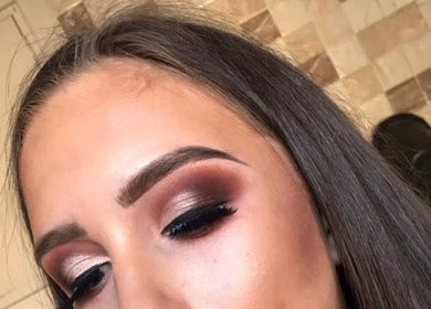 Close-up of elegant eye makeup by Makeup by Sarah Jayne in Foxford, County Mayo, IE.