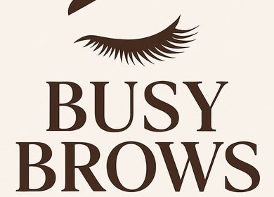 Busy Brows logo featuring an eyebrow design in Chelmsford, England, GB.