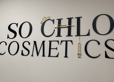 Elegant So Chlo Cosmetics signage in Airdrie, Scotland, GB, showcasing stylish branding.