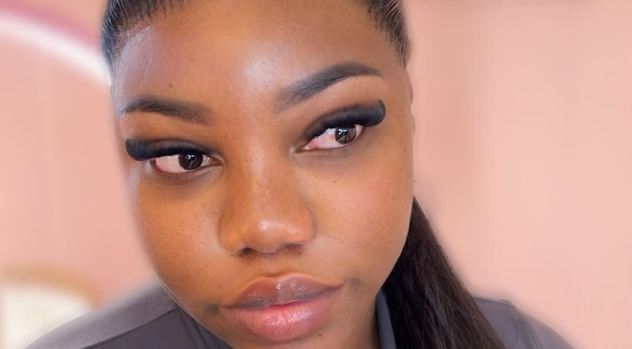 Close-up of styled lashes at suculasheshairbeauty in Sandton, Gauteng, ZA.