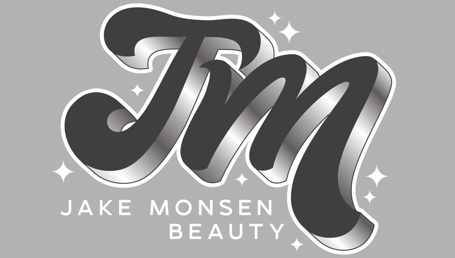 Stylish JM Beauty logo in Hartlepool, England, GB with shimmering effect.
