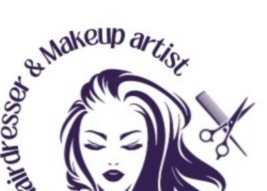 Logo of LMJ Hair & Makeup Designs in Kilsyth, Scotland, GB featuring a woman's face with makeup tools.