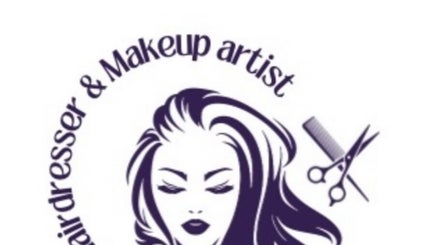 Logo of LMJ Hair & Makeup Designs in Kilsyth, Scotland, GB featuring a woman's face with makeup tools.