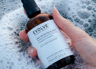 Nourish & Glow in Swardeston, England, GB offers Evolve Organic Cleanser for a refreshing detox facial wash.