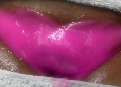 Bright pink wax treatment at B’s Beauty Room, Sangre Grande, Sangre Grande Regional Corporation, TT.