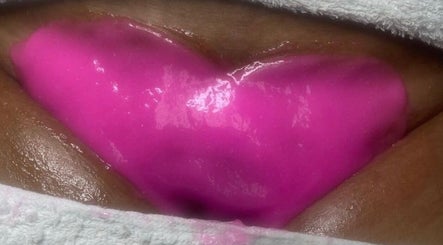 Bright pink wax treatment at B’s Beauty Room, Sangre Grande, Sangre Grande Regional Corporation, TT.