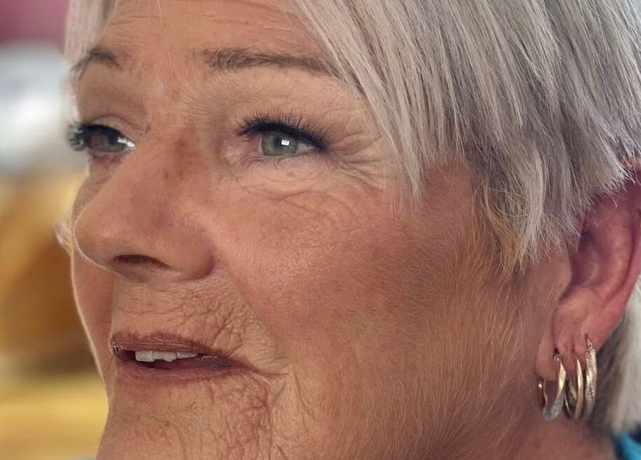 Close-up of a woman with radiant makeup at karlyb.mua.liverpool, Liverpool, England, GB.