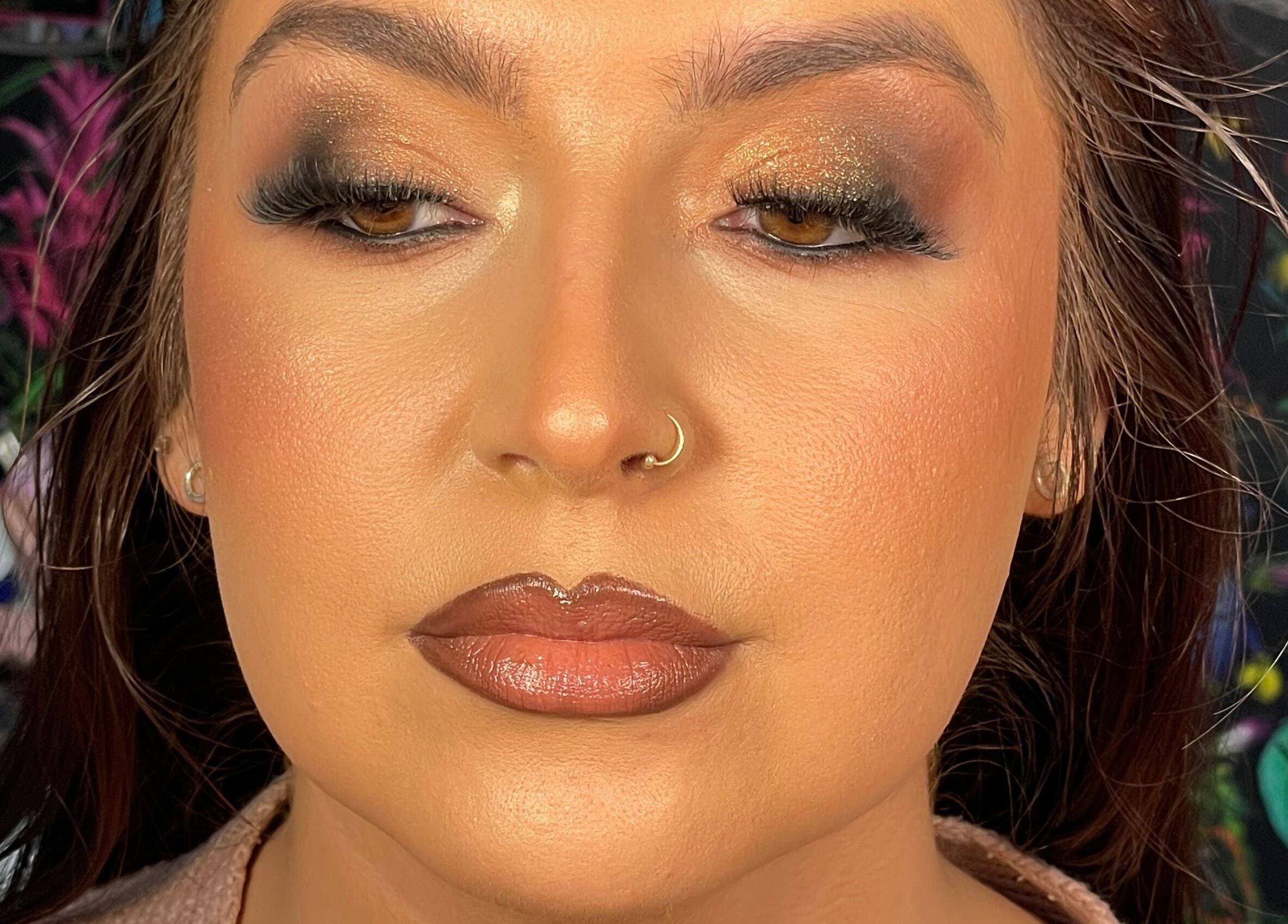 Glamorous makeup with smoky eyes and nude lips by karlyb.mua.liverpool in Liverpool, England, GB.