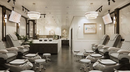 Elegant interior of Pasea Nail & Spa in Bothell, Washington, US with plush seating and modern decor.