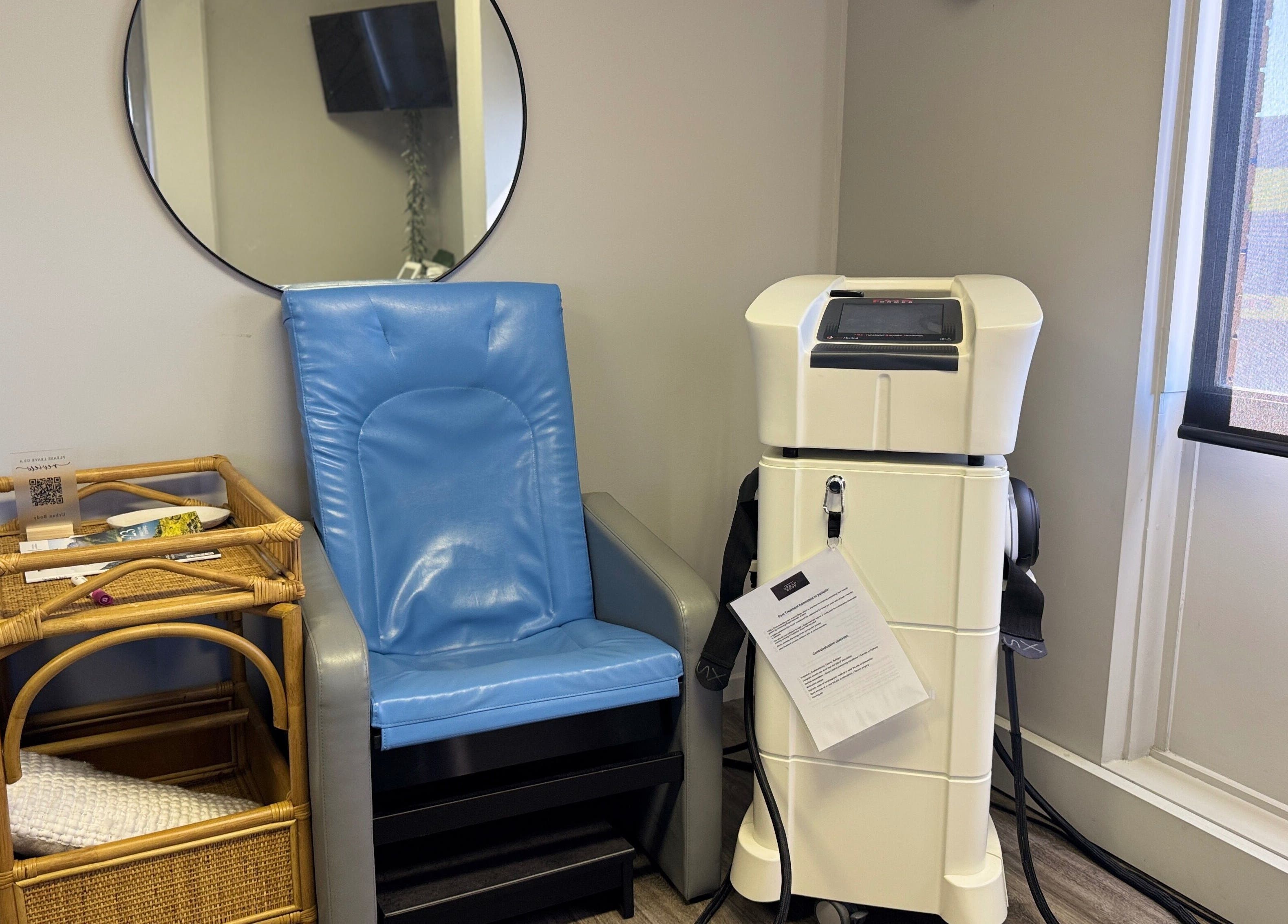 Comfortable treatment chair and modern equipment at Urban Body, Bathurst, New South Wales, AU.