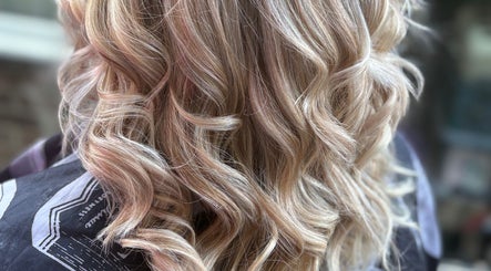 Blonde curls styled at Hair By Fran Barrett in Ripon, England, GB.