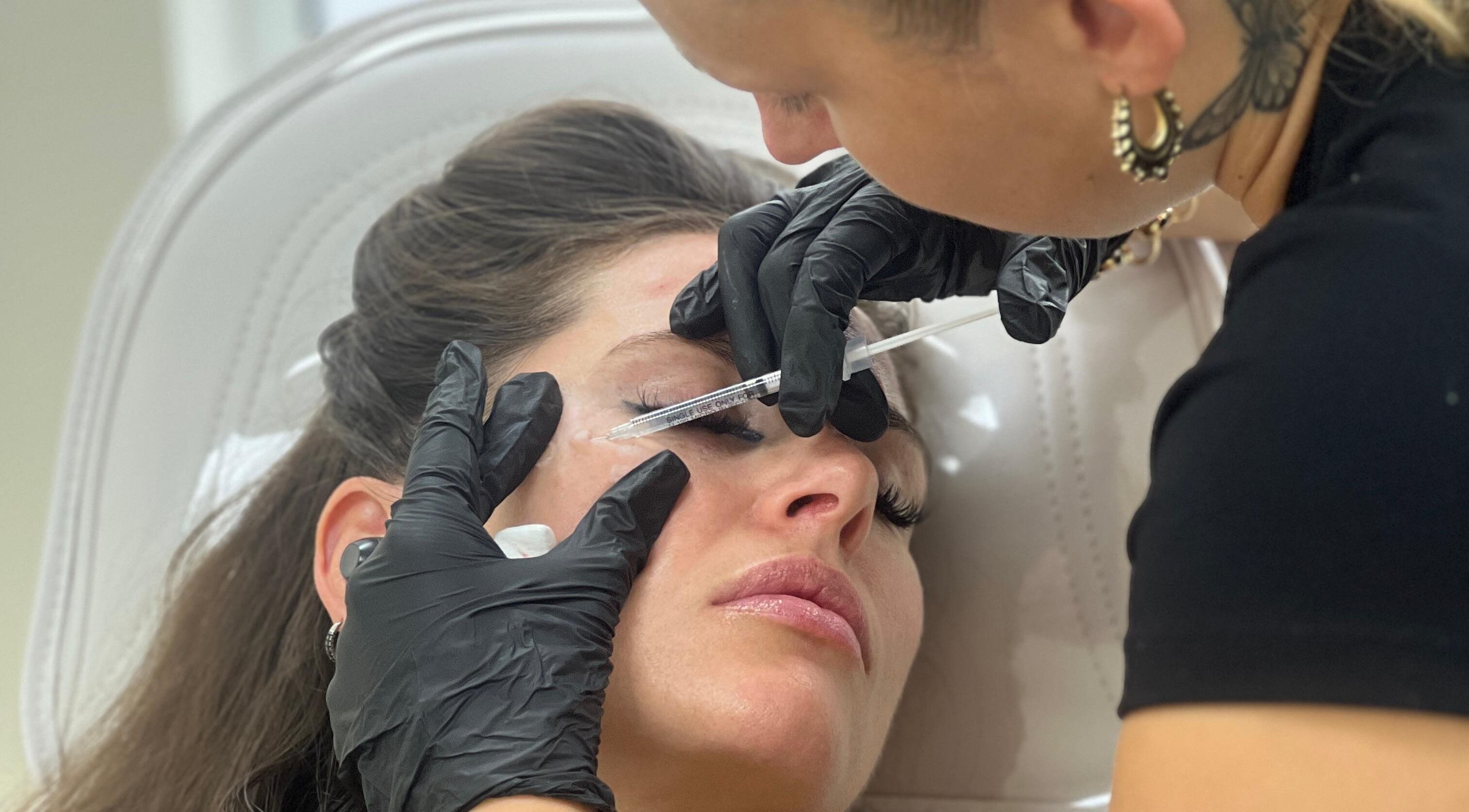 Aesthetic professional performing precise enhancement at Angel Aesthetics, Lincoln, England, GB.