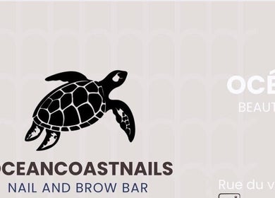 Logo de Ocean Coast Nails, Seneffe, Région Wallonne, BE, avec une tortue stylisée.