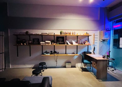 Relaxing interior of No 77 Jalan Malu Malu, Singapore, SG with wellness decor and ambient lighting.