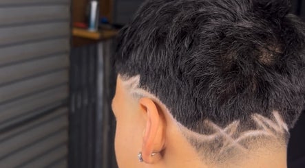 Intricate hair design on a short haircut at k.cutzz1, Springwood, Queensland, AU.